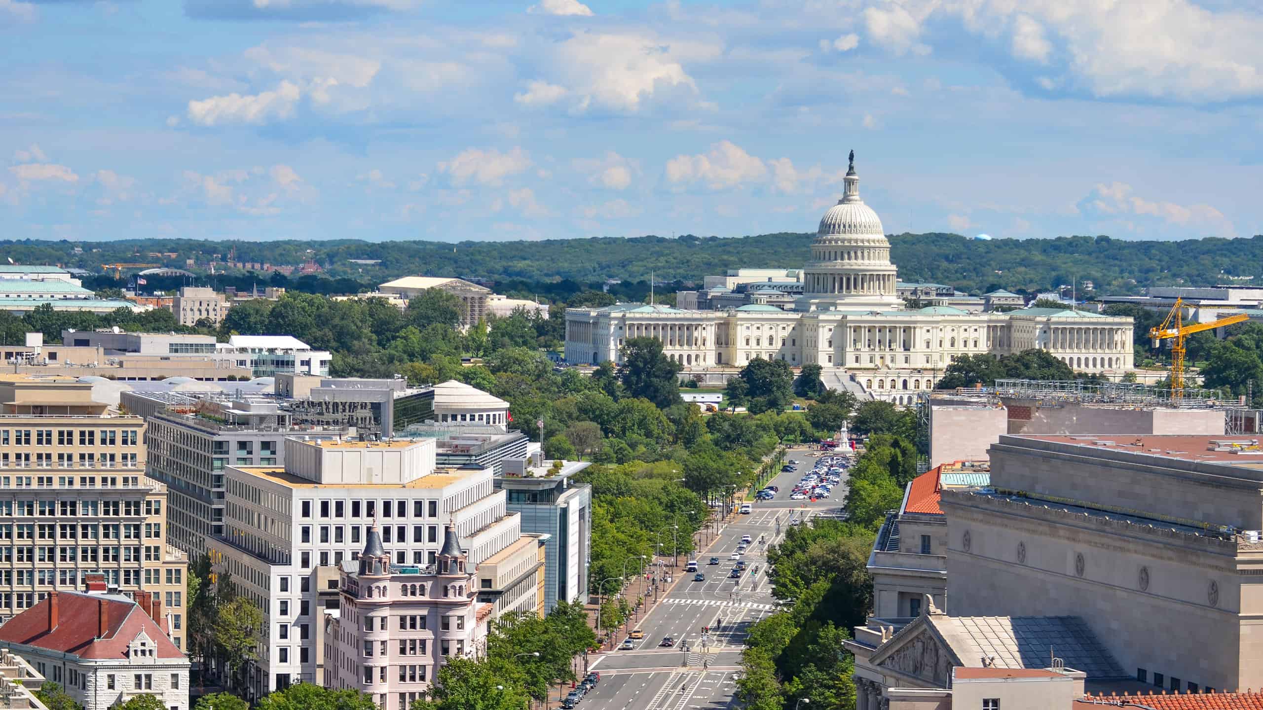 Birds eye view of Washington, D.C.